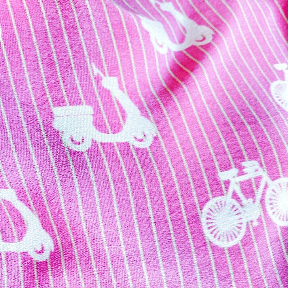 Vintage Dusty Pink Bike Bicycle Print Medium Scarf - Picture 7 of 7